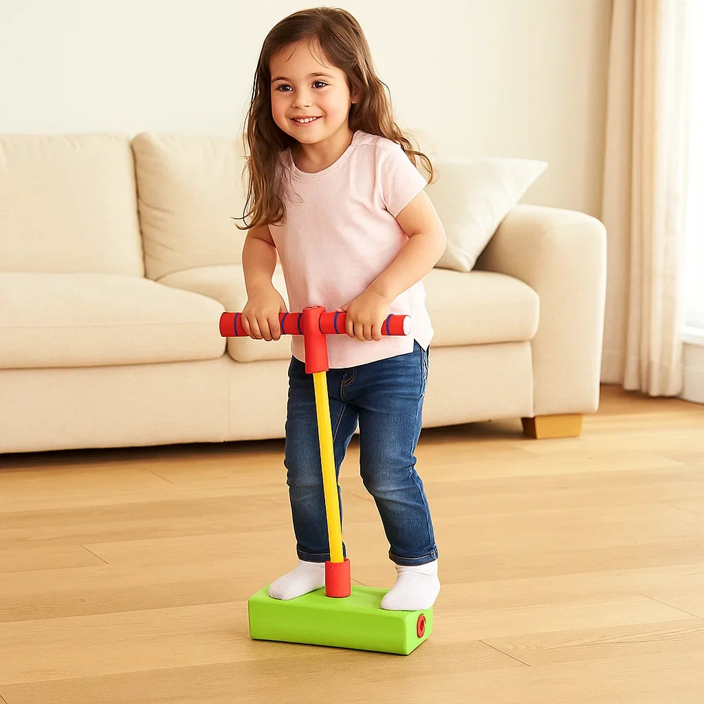 Foam Pogo Jumper with Textured Footpad and Soft Grip Handle for Kids