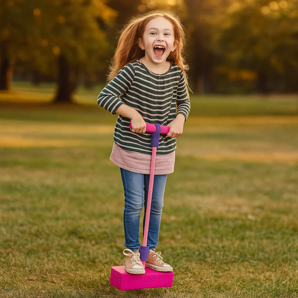 Foam Pogo Jumper with Textured Footpad and Soft Grip Handle for Kids