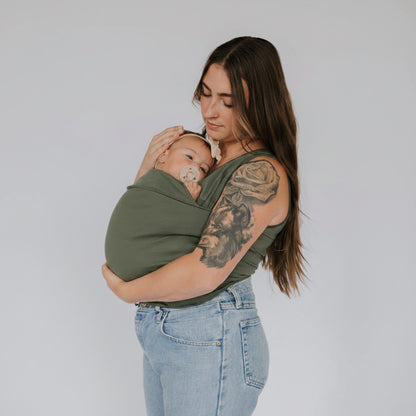Babywearing T-Shirt with Built-in Baby Pouch and Stretchy Cotton, Machine Washable