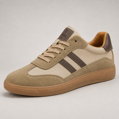Lace Up Low Top Sneakers with Cushioned Footbed and Grip Sole for Everyday Wear