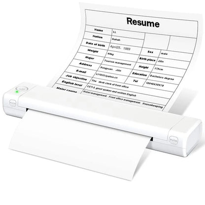 Wireless A4 Thermal Printer with No Ink Needed for Smartphones and Laptops
