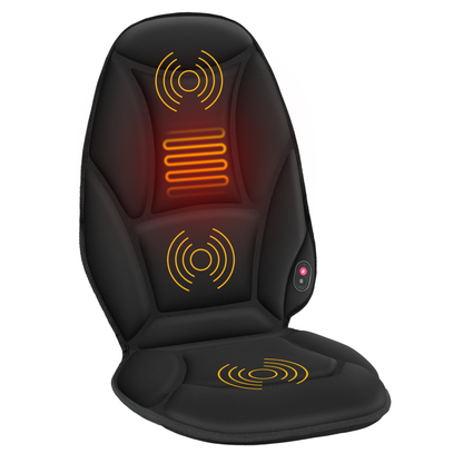 Vibrating Massage Cushion with Dual Zone Heat and 5 Motors for Home Office Car