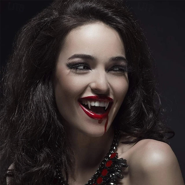 Retractable Vampire Fangs Costume Teeth for Halloween and Cosplay
