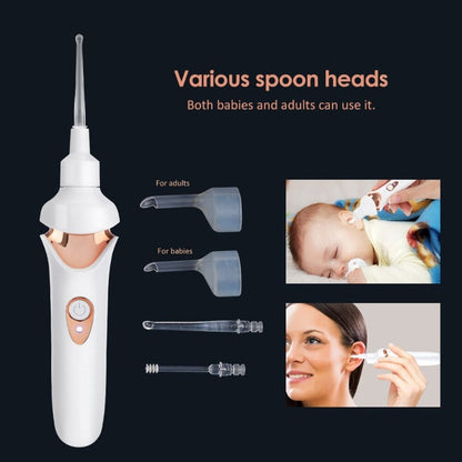 Ear Wax Vacuum with Built-in Light and Soft Silicone Tips, Rechargeable