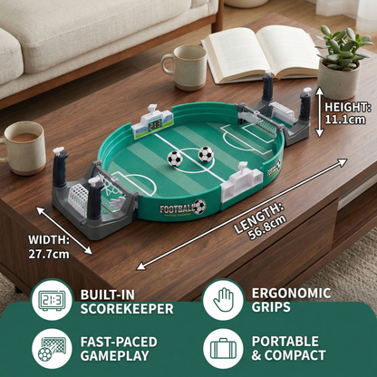 Mini Table Football Game with Slider Controls and Built in Scoreboard for Kids and Adults