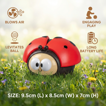 Ladybug Air Balloon Toy with Button Activation for Babies