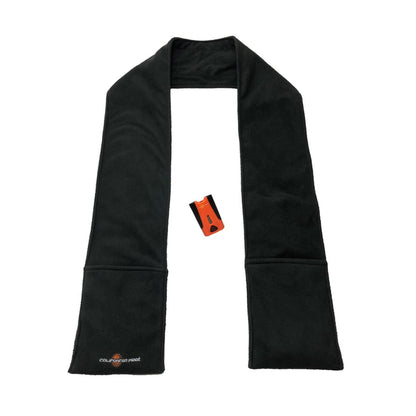 Rechargeable Battery Heated Scarf with 3 Heating Zones and Water Resistant Fleece