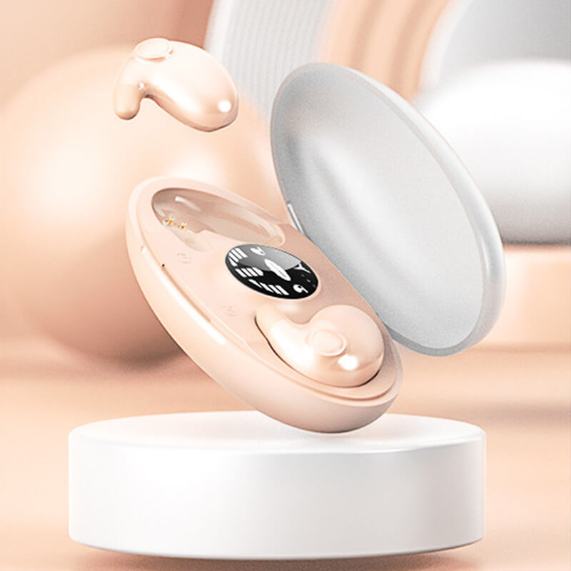 Wireless Sleep Earbuds with Ergonomic Design and Charging Case, IPX5 Moisture Protection Support