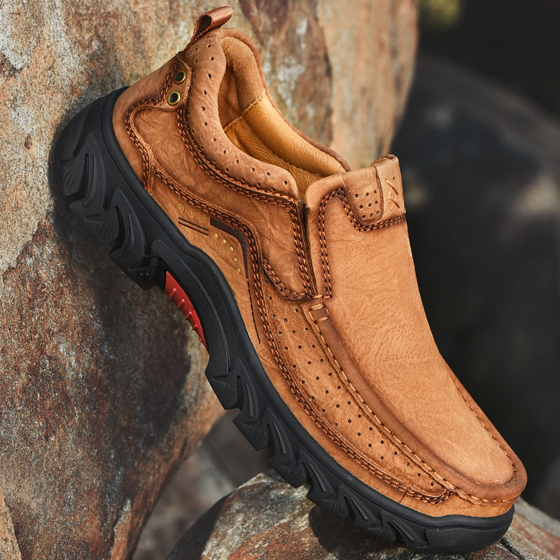 Fashionable women's brown leather orthopedic boots, perfect for casual or dress occasions