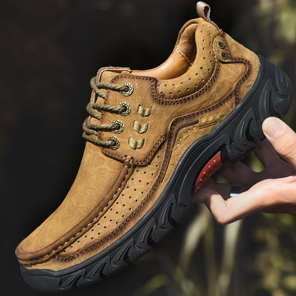 Women's fall fashion: orthopedic brown leather boots with a truly comfortable sole