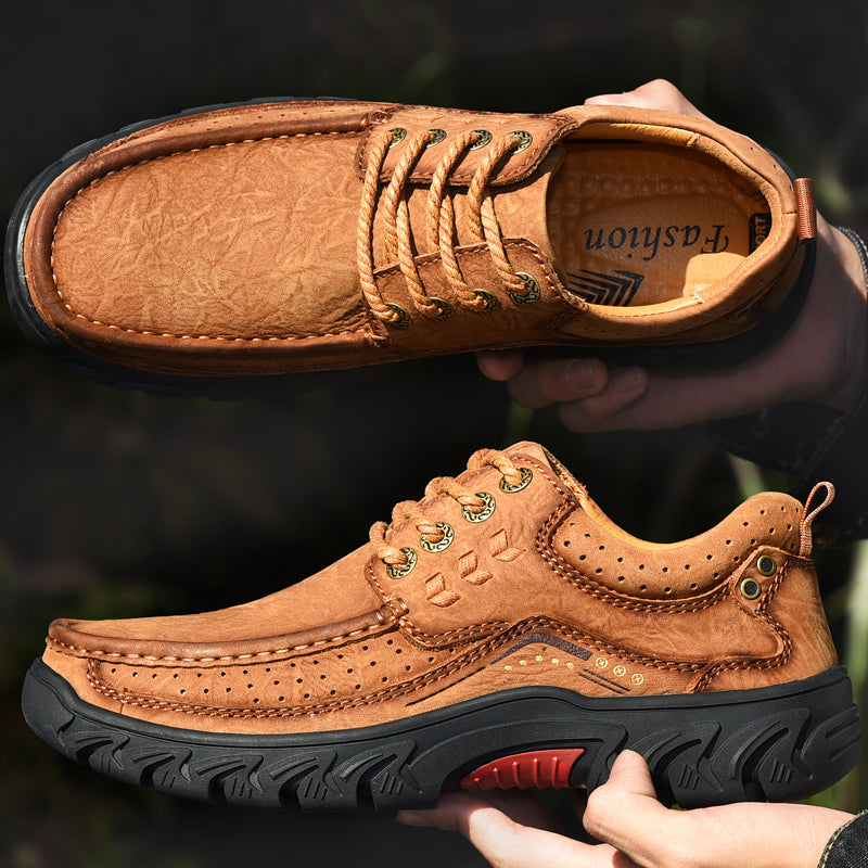 Orthopedic women's brown leather boots, a comfortable footwear choice for autumn