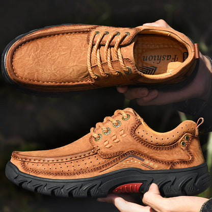 Orthopedic women's brown leather boots, a comfortable footwear choice for autumn