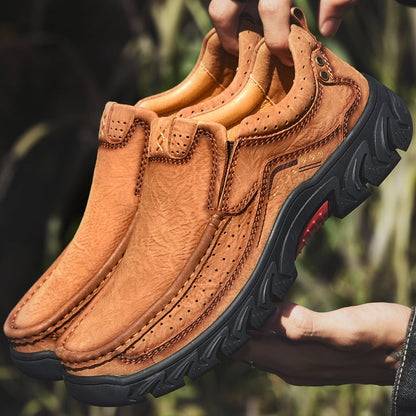 Durable women's brown leather orthopedic boots, comfortable and perfect for outdoor activities