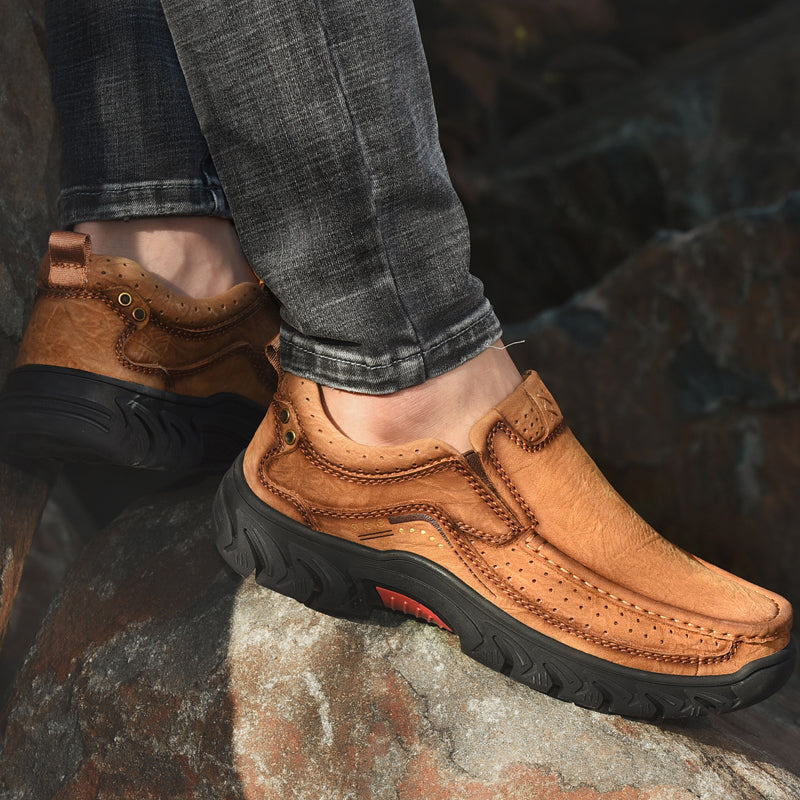 Women's comfortable brown leather orthopedic boots, a reliable choice for daily wear