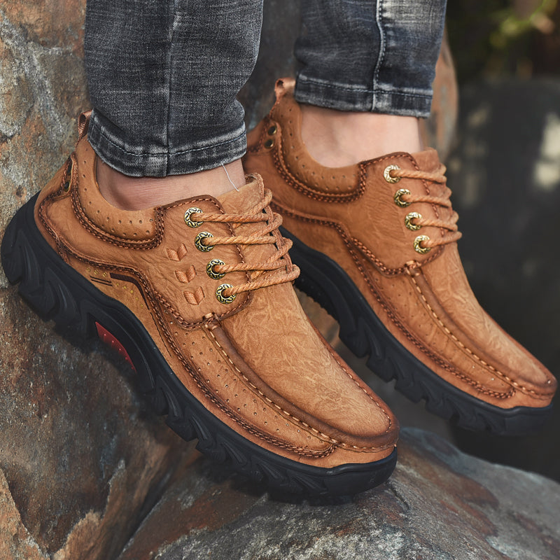 Women's orthopedic brown leather boots, promoting better circulation through comfortable support
