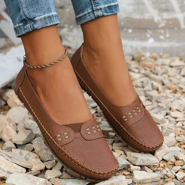 Image of Women's Perforated Slip-On Loafers
