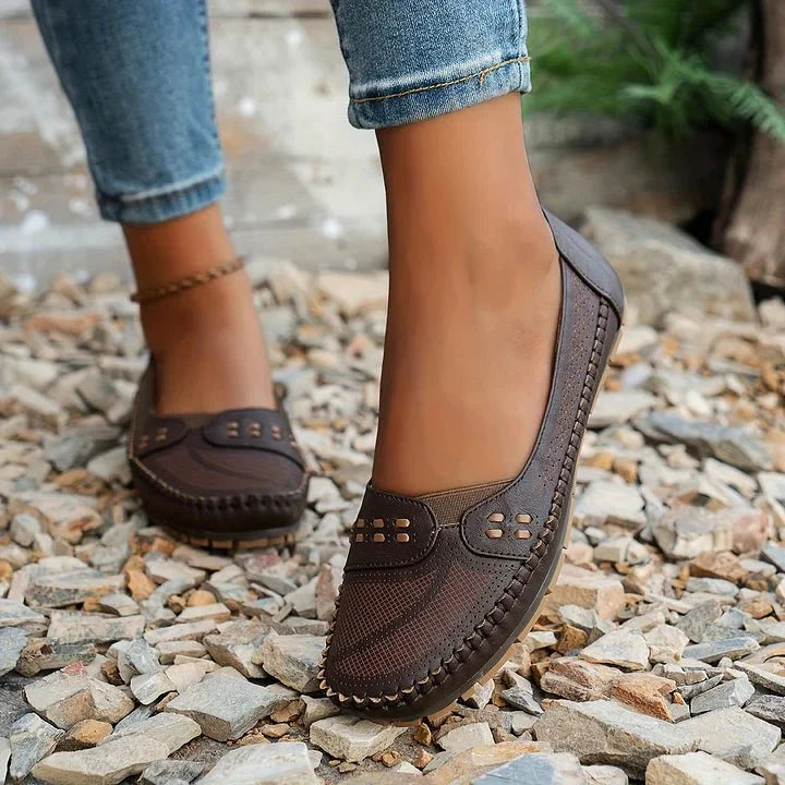 Image of Women's Perforated Slip-On Loafers