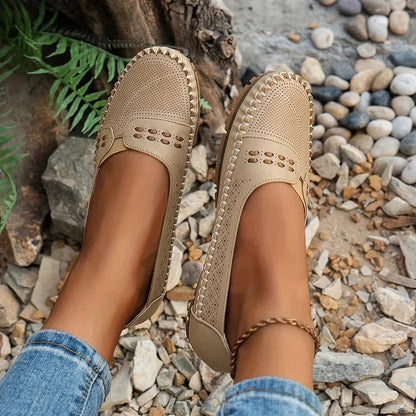Image of Women's Perforated Slip-On Loafers