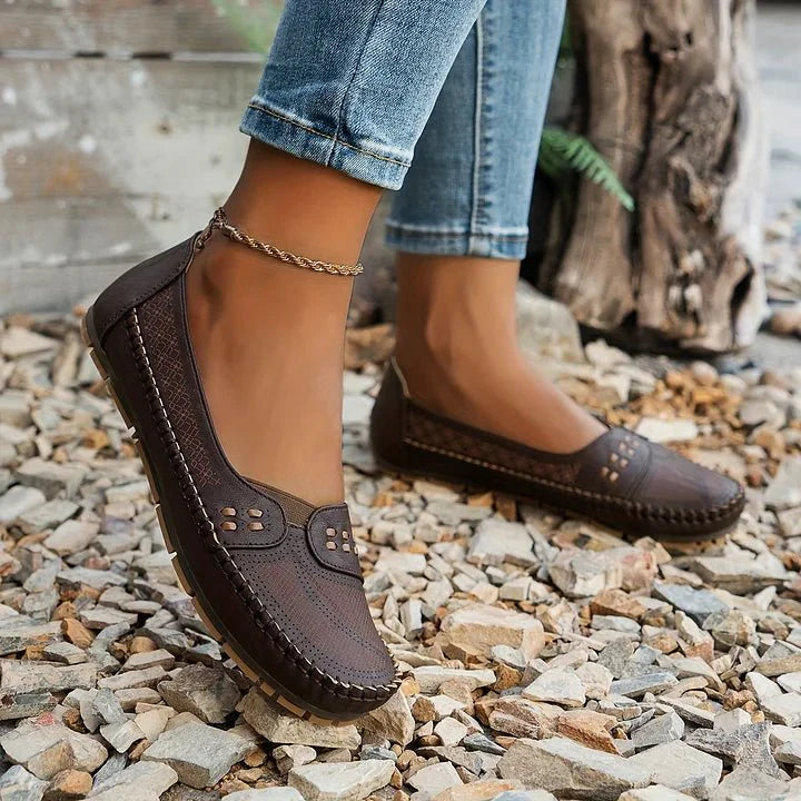 Image of Women's Perforated Slip-On Loafers