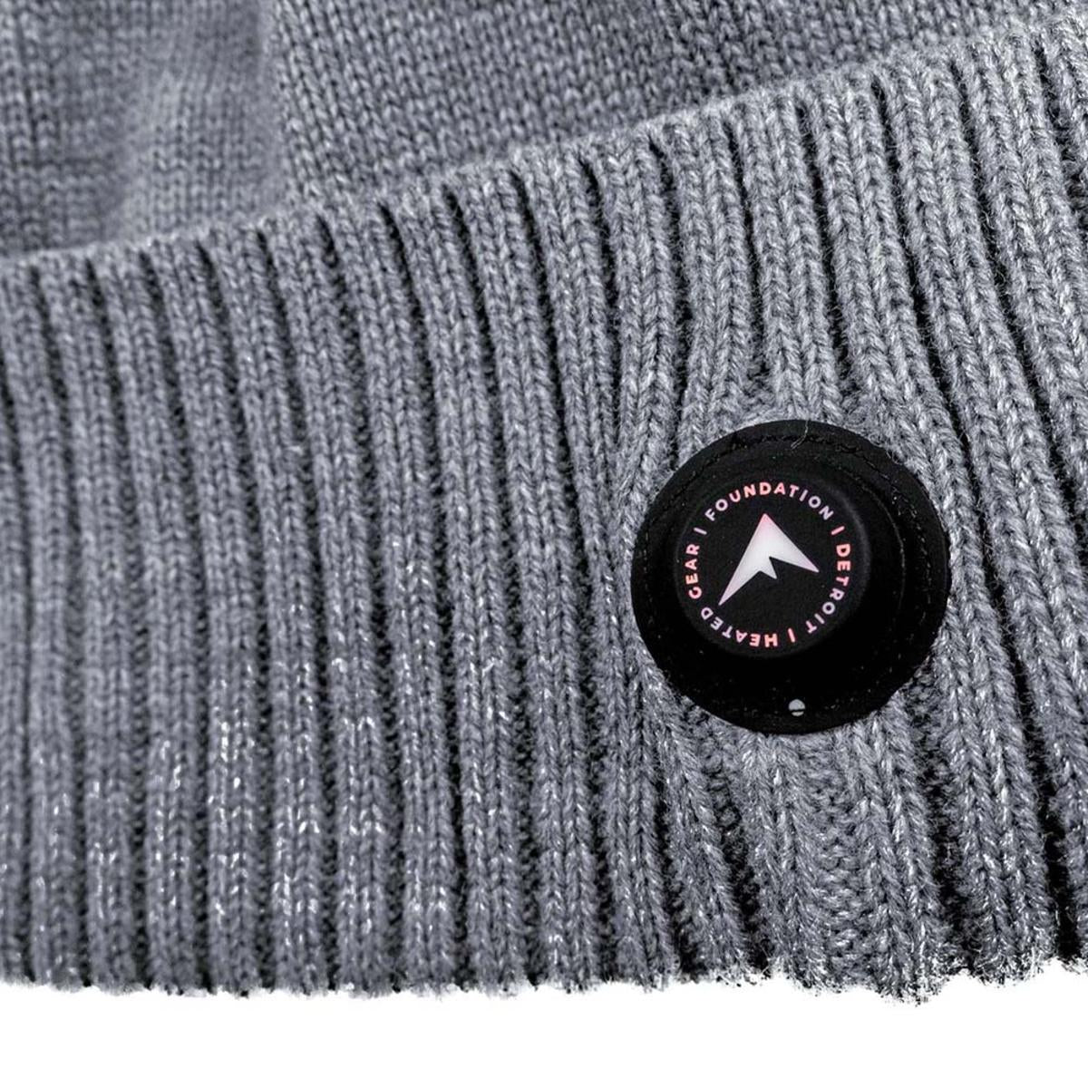 Rechargeable Heated Knit Beanie with Three Heat Settings and 6 Hour Runtime