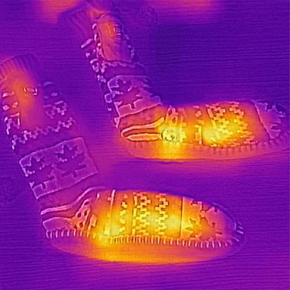 Rechargeable Heated Lounge Slippers with Carbon Fiber Sole and 3 Heat Modes for Sizes 7 to 10